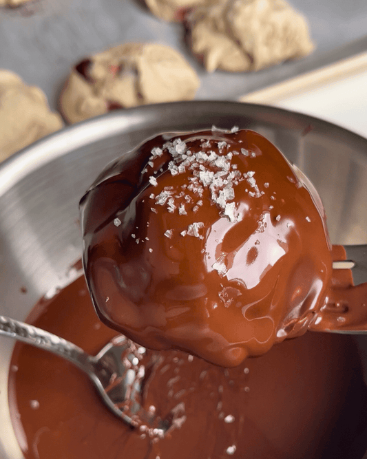 almond butter cherry frozen yogurt bites
