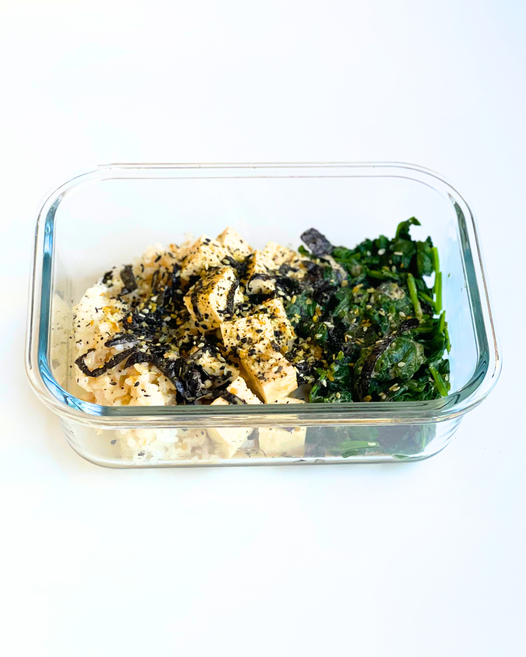 Japanese Spinach Salad Bowl with Sesame Dressing
