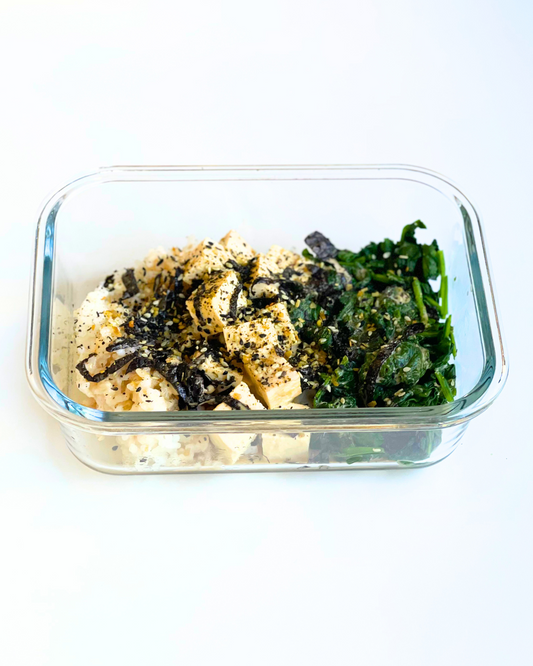 Japanese Spinach Salad Bowl with Sesame Dressing