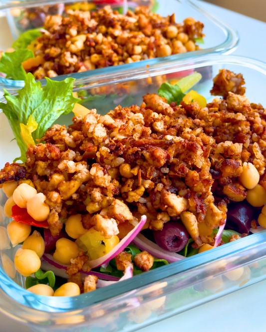 vegan crispy rice salad