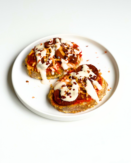 grain free pizza on a plate