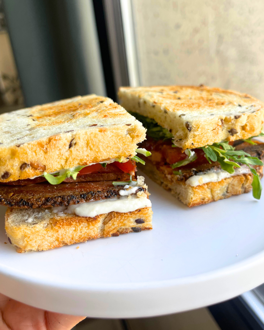 The BEST Vegan BLT with Baked Soy Bacon