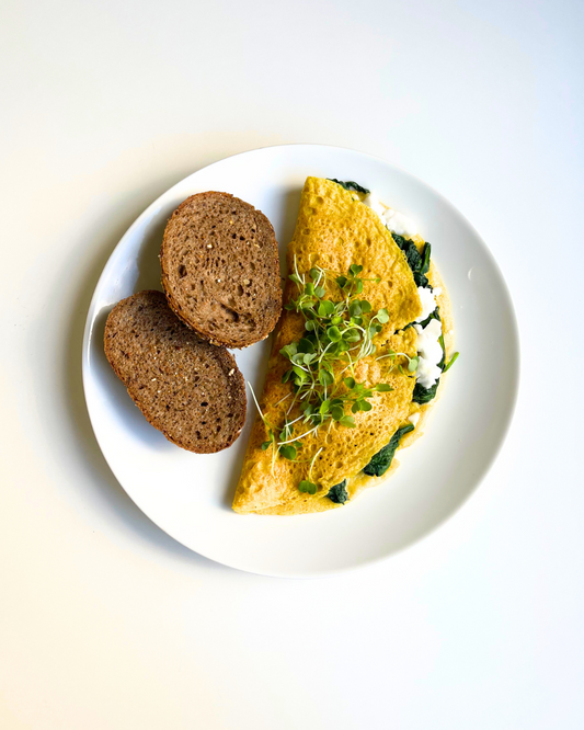 Spinach & Feta Vegan Omelette