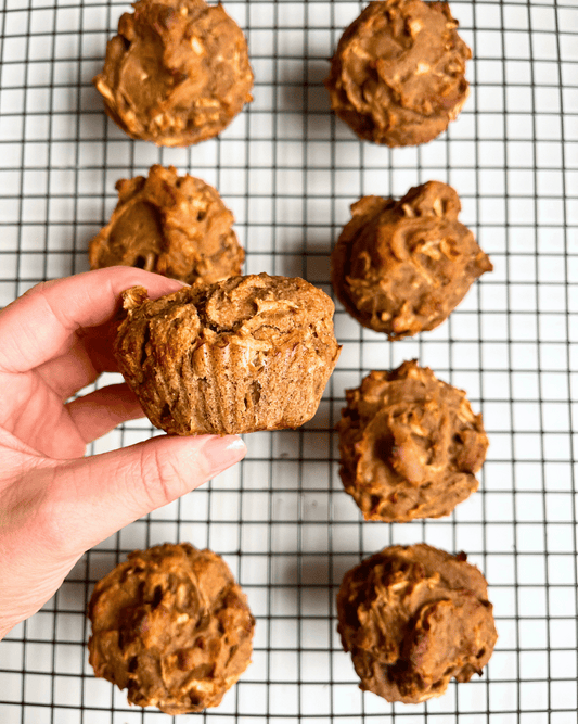 Gluten Free Apple Muffins with Walnuts (And Protein!)