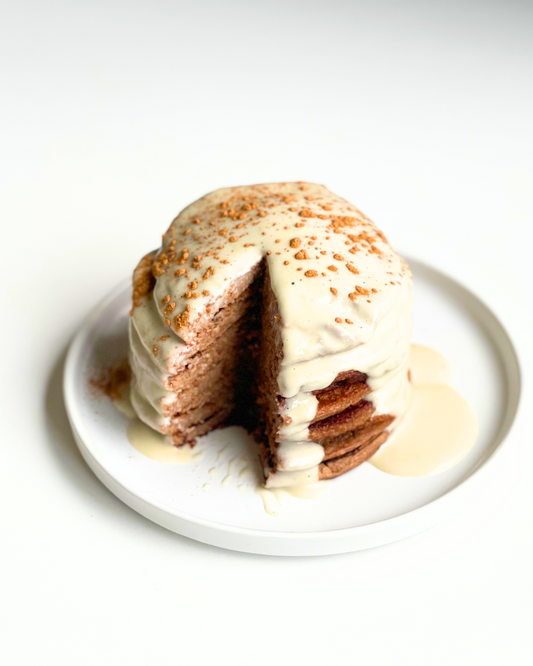 Cinnamon Cream Cheese Protein Pancakes