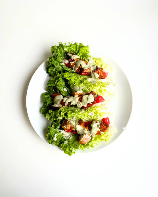 Tempeh Tomato Ranch Lettuce Wraps