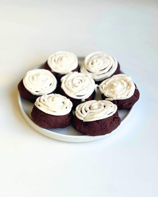 red velvet cookies with cream cheese icing