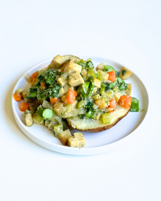 Pot Pie Stuffed Potatoes