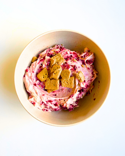 raspberry cheesecake - protein snack