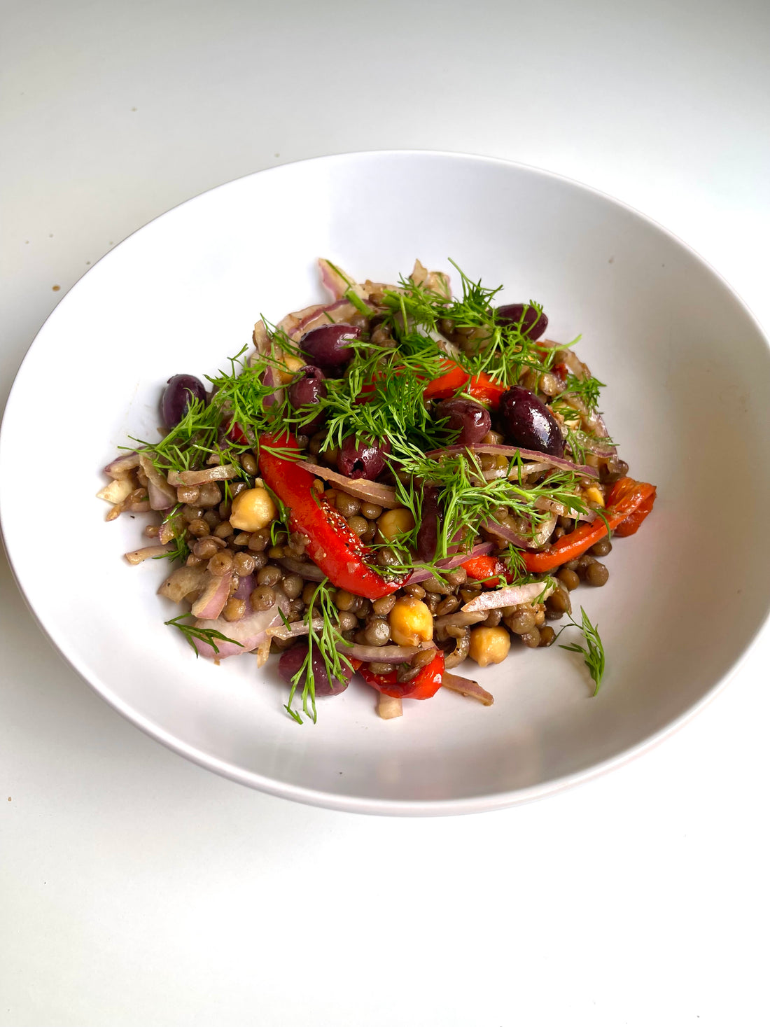 Lentil & Roasted Red Pepper Salad