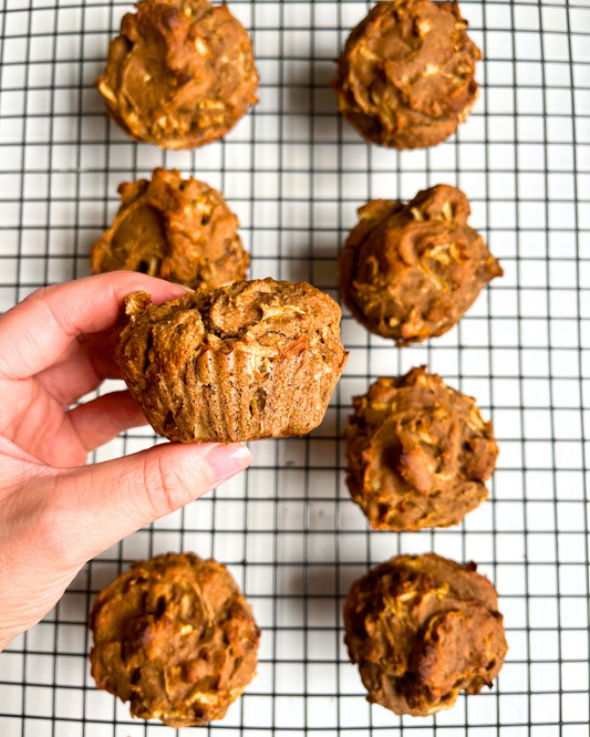 Gluten Free Apple Walnut Muffins with Protein